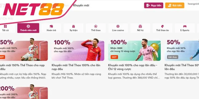 KHUYẾN MÃI NET88 Các bước cơ bản để người chơi có thể nhận thưởng dễ dàng